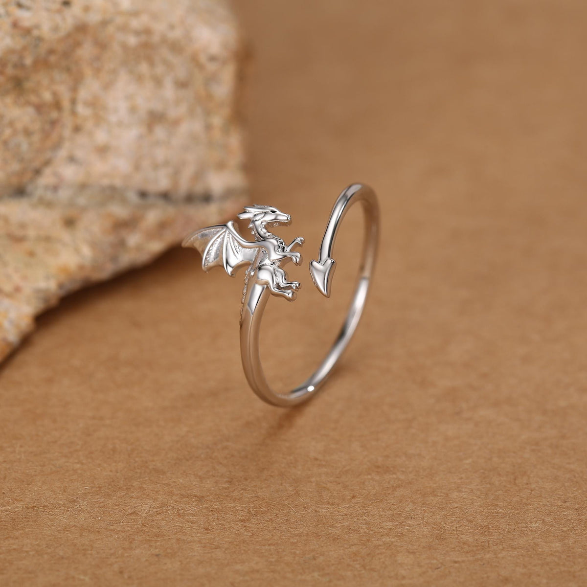 Sterling Silver Dragon Wrap Ring