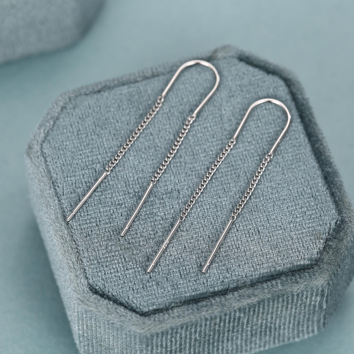 Sterling Silver Double Chain Threader Earrings
