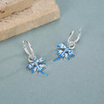 Sterling Silver Blue Glaucus Ocean Huggie Earrings