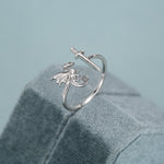 Sterling Silver Dragon and Sword Ring