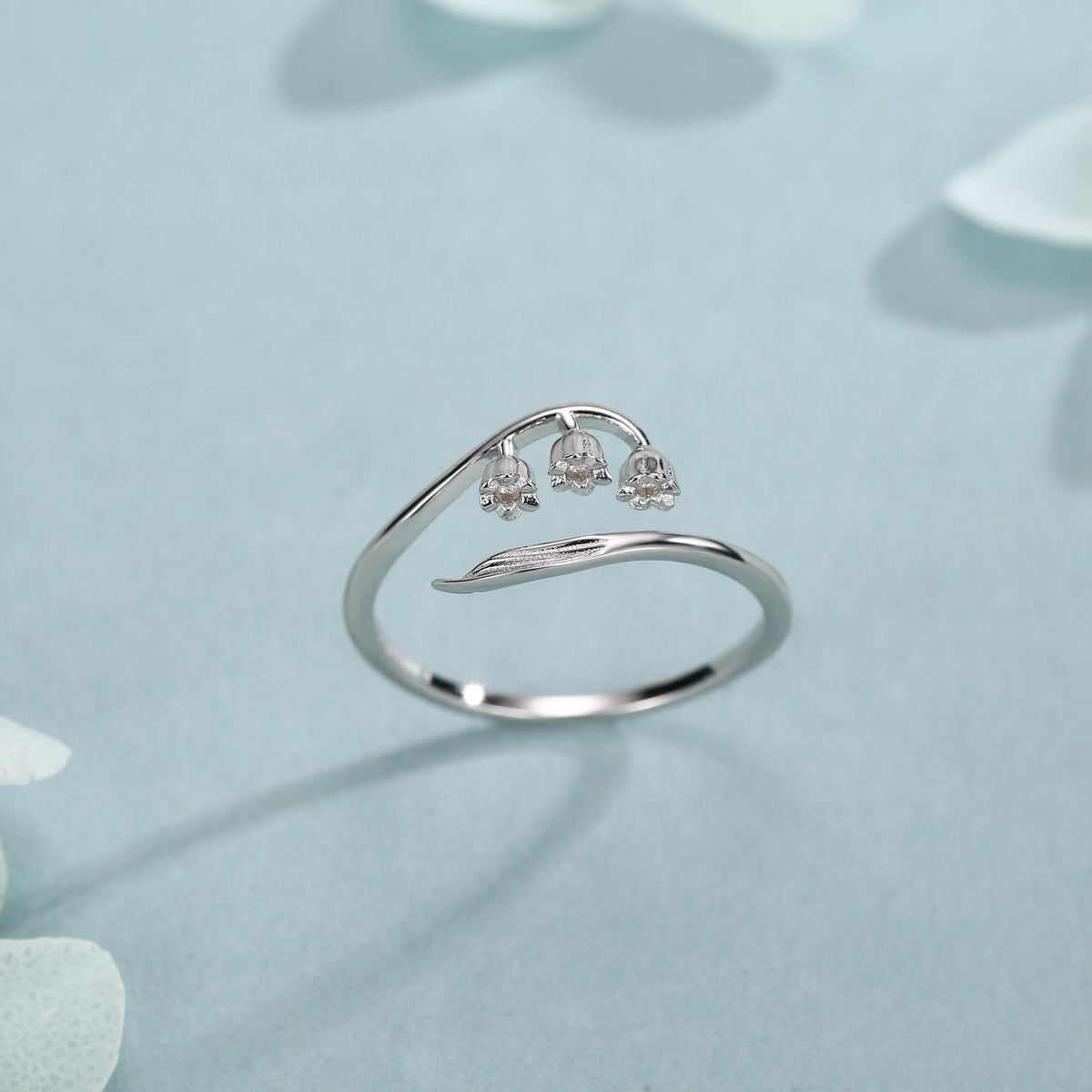 Sterling Silver Lily of the Valley Wrap Ring