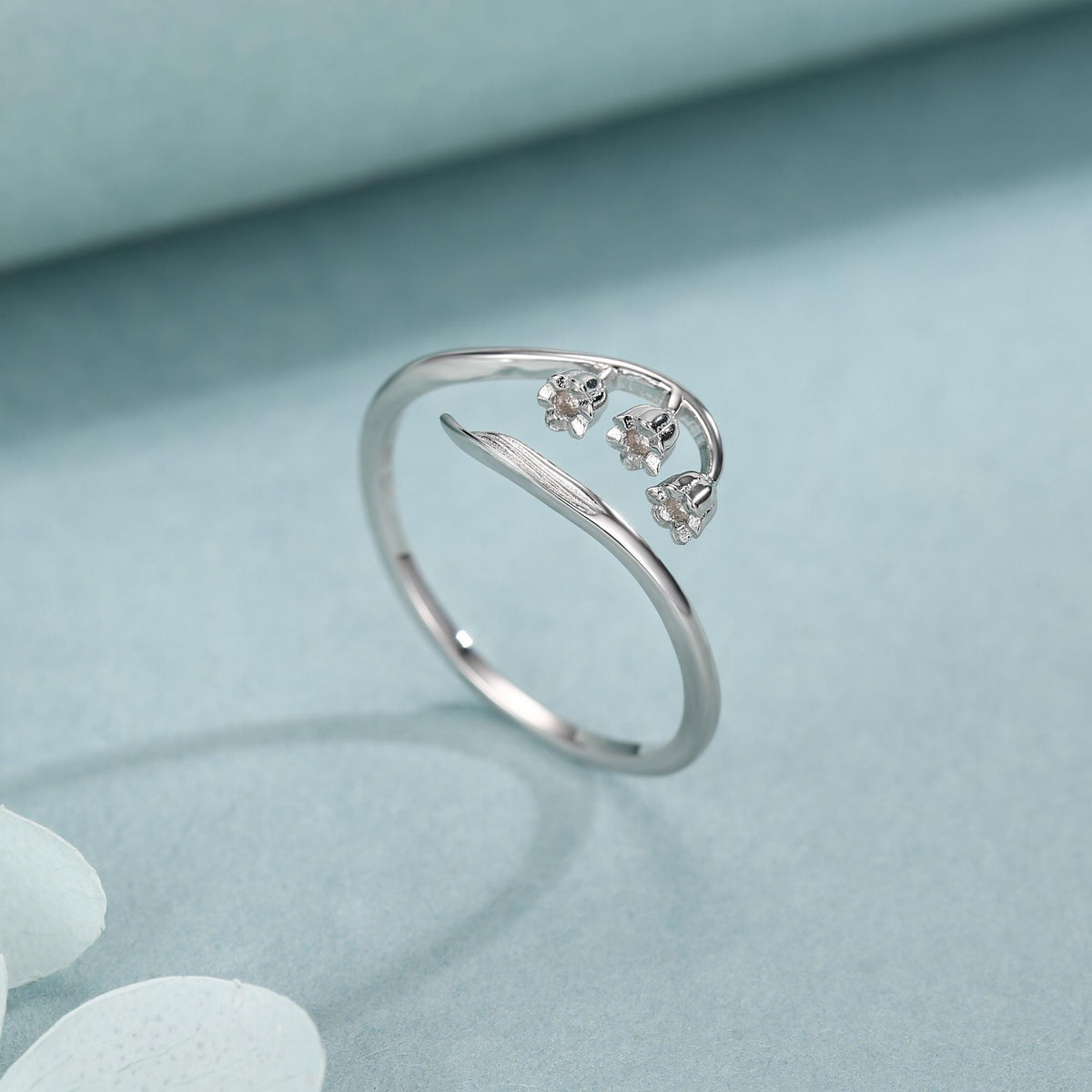 Sterling Silver Lily of the Valley Wrap Ring