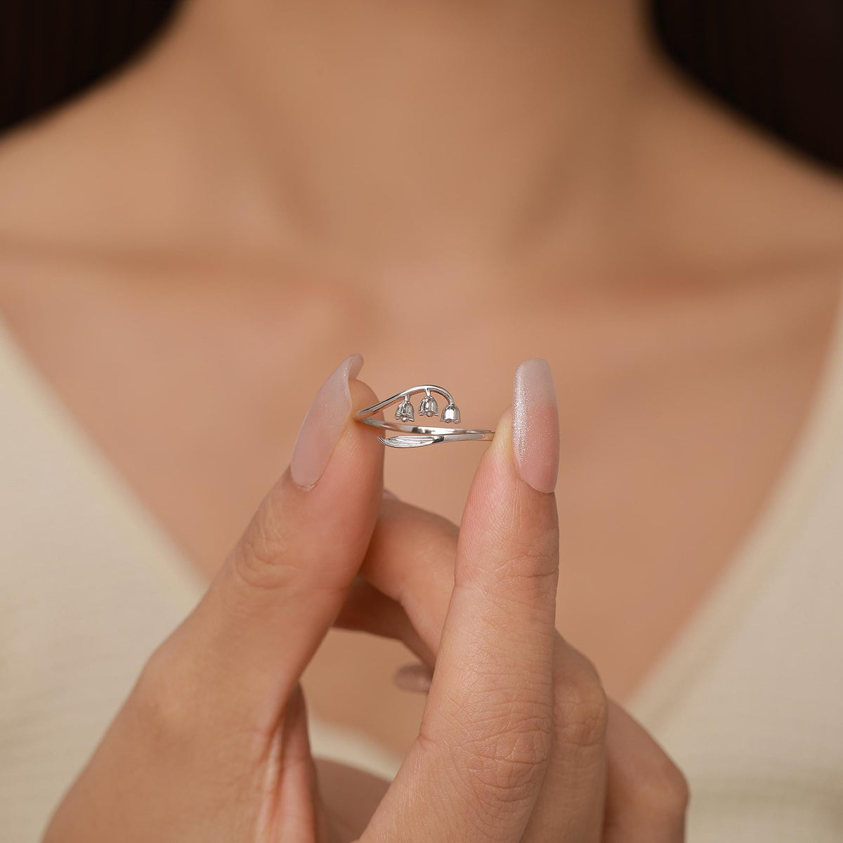 Sterling Silver Lily of the Valley Wrap Ring