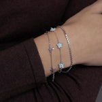 Sparkling Butterfly Trio Charm Bracelet