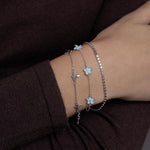 Faceted Disk Chain Bracelet