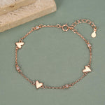 CZ Heart Trio Charm Bracelet