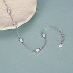 White Opal Oval Station Bracelet