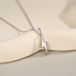Tiny Lightning Bolt Pendant Necklace