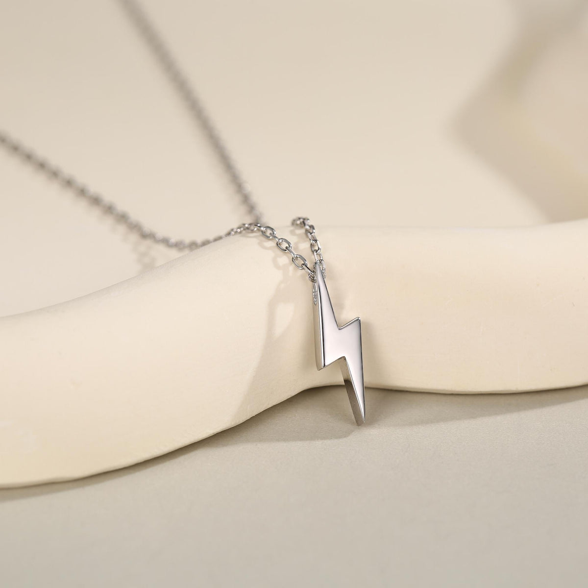 Tiny Lightning Bolt Pendant Necklace