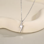 Tiny Lightning Bolt Pendant Necklace