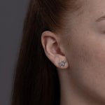 Small Highland Cow Stud Earrings