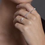 Freshwater Pearl Gemstone Ring with CZ Accents
