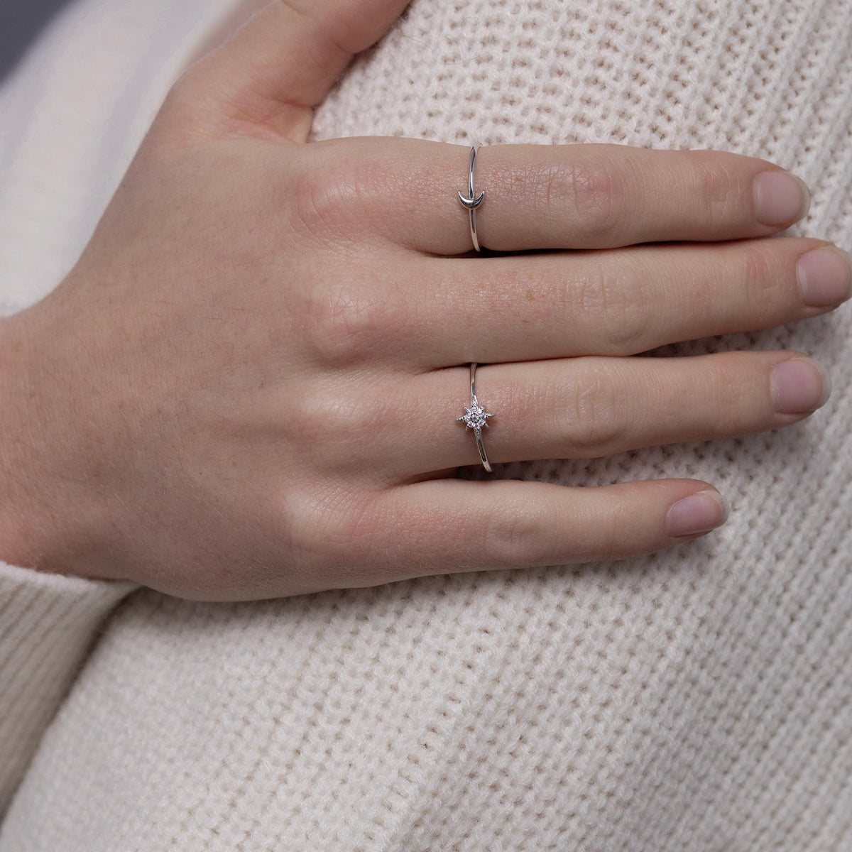 Starburst CZ Gemstone Ring