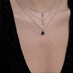 Moss Agate Pear Pendant Necklace