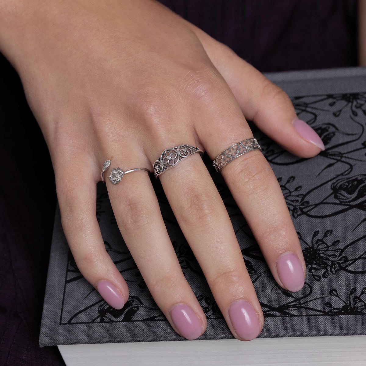 Rose Flower Wrap Open Ring