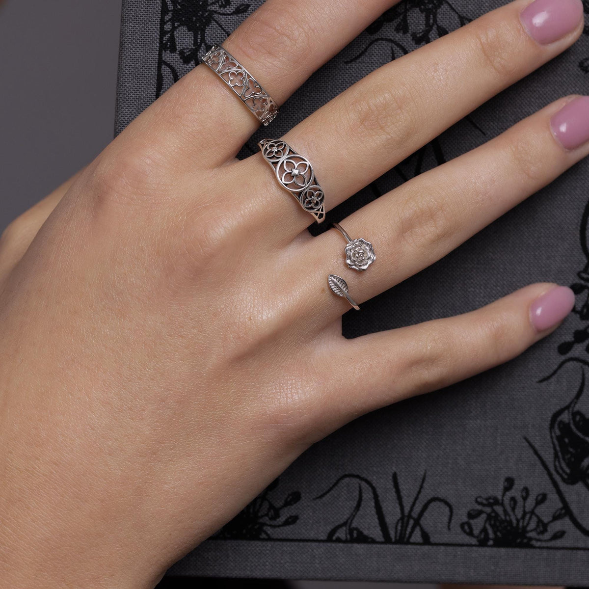 Rose Flower Wrap Open Ring