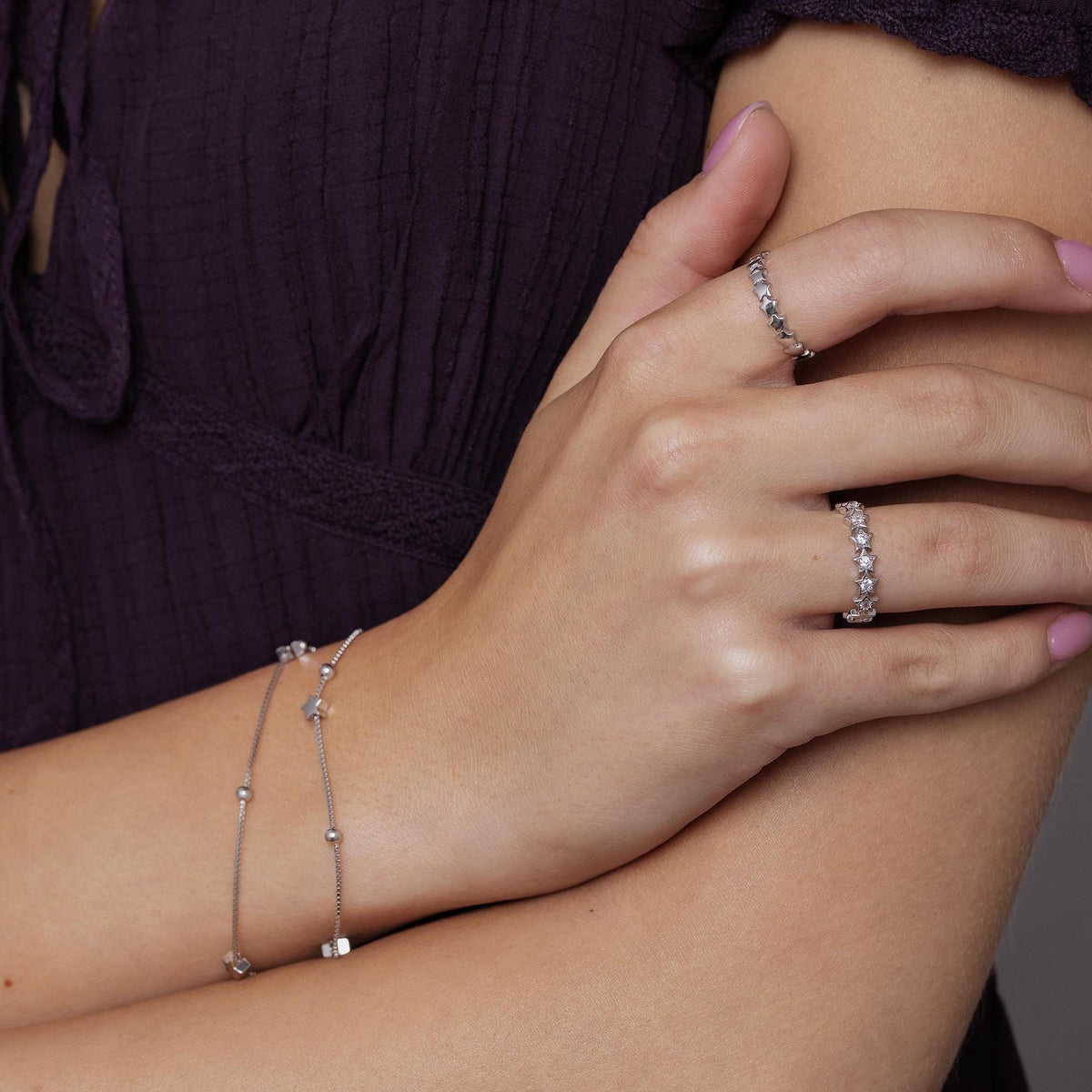 Tiny Little Star Infinity Stacking Ring