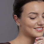 White Opal Flower Stud Earrings in Sterling Silver - Gold or Silver - Opal Forget-me-not - Opal Cluster - Petite Stud Earrings, Fire Opal