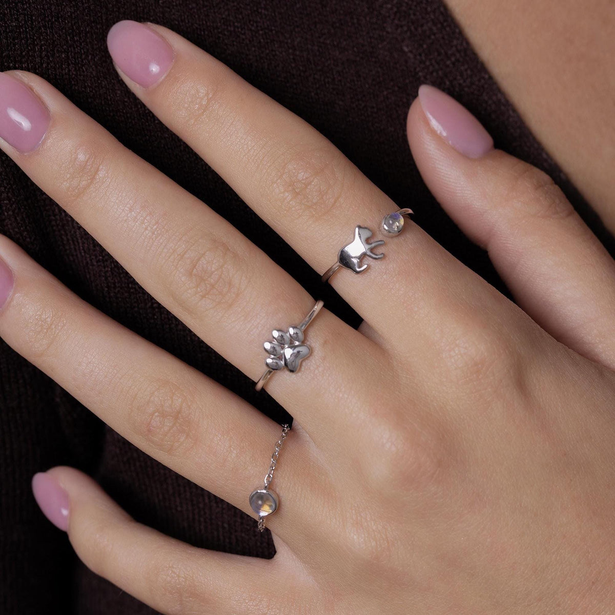 Paw Print Motif Ring