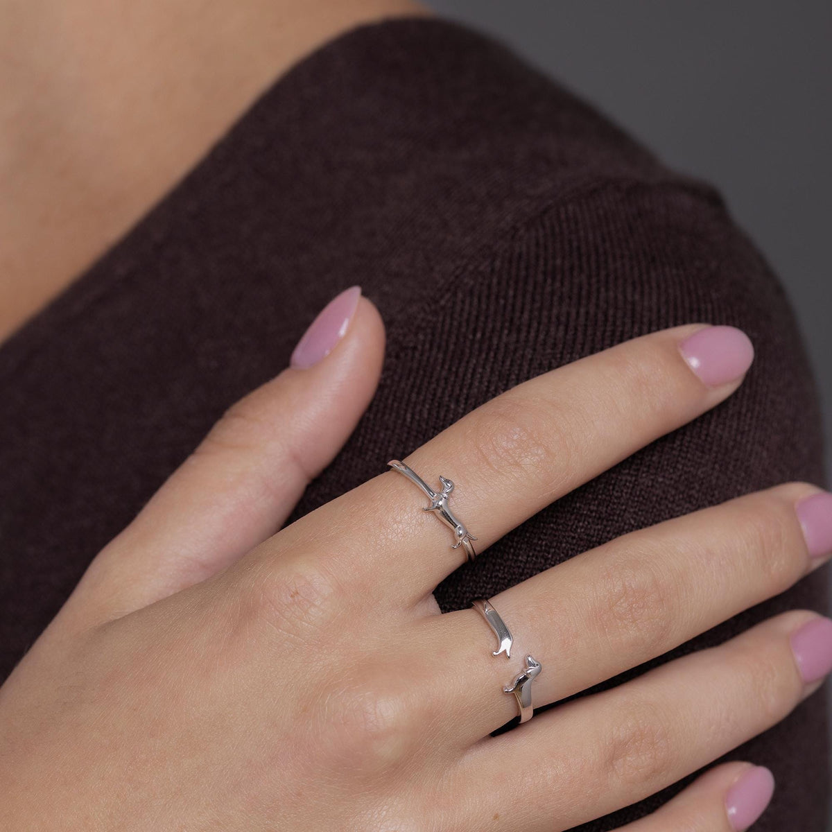 Sausage Dog Motif Ring