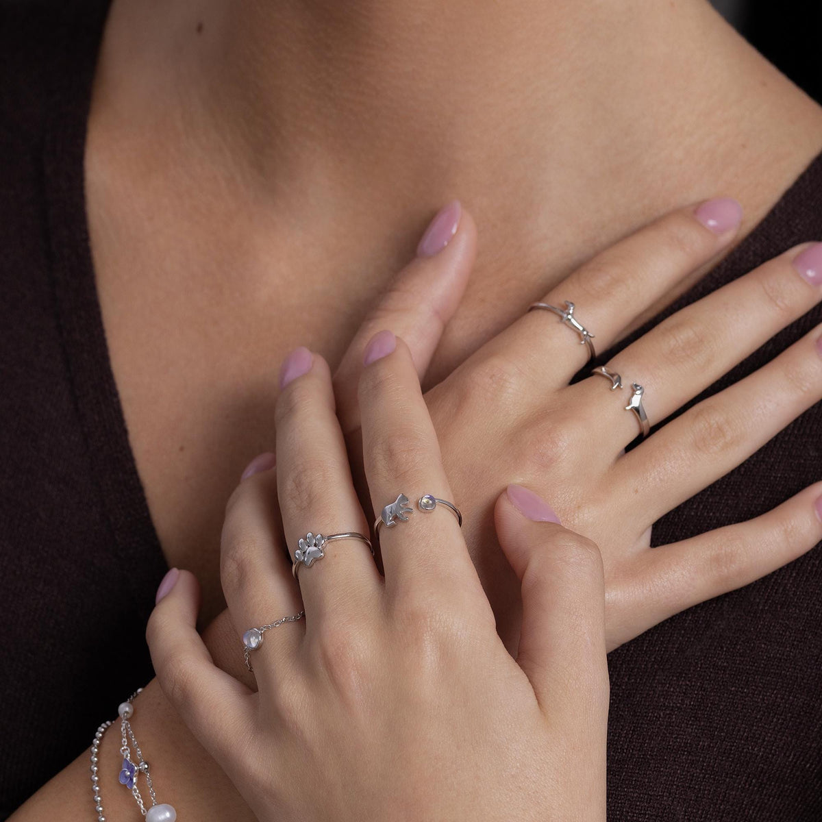 Sausage Dog Motif Ring