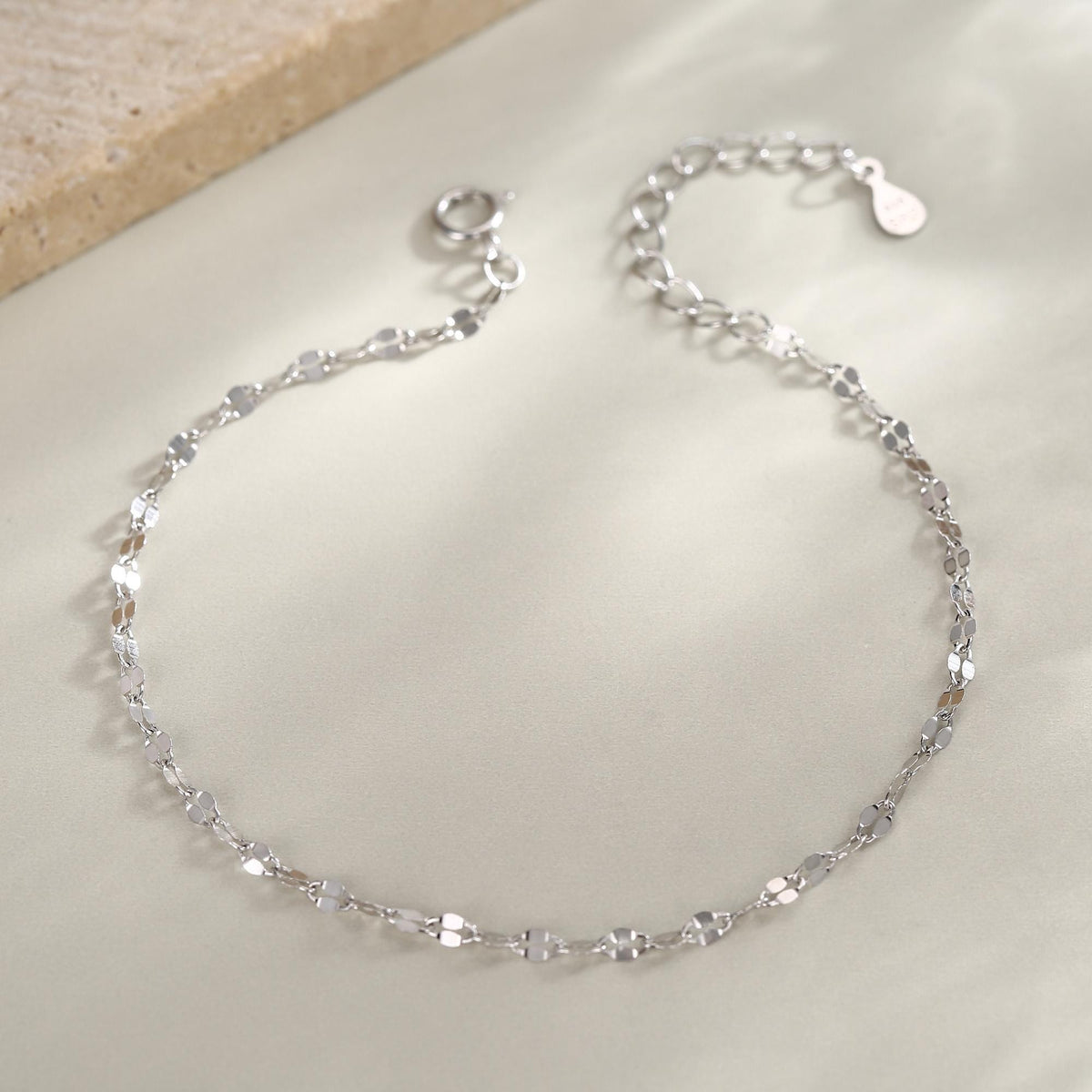 Dainty Disk Chain Bracelet