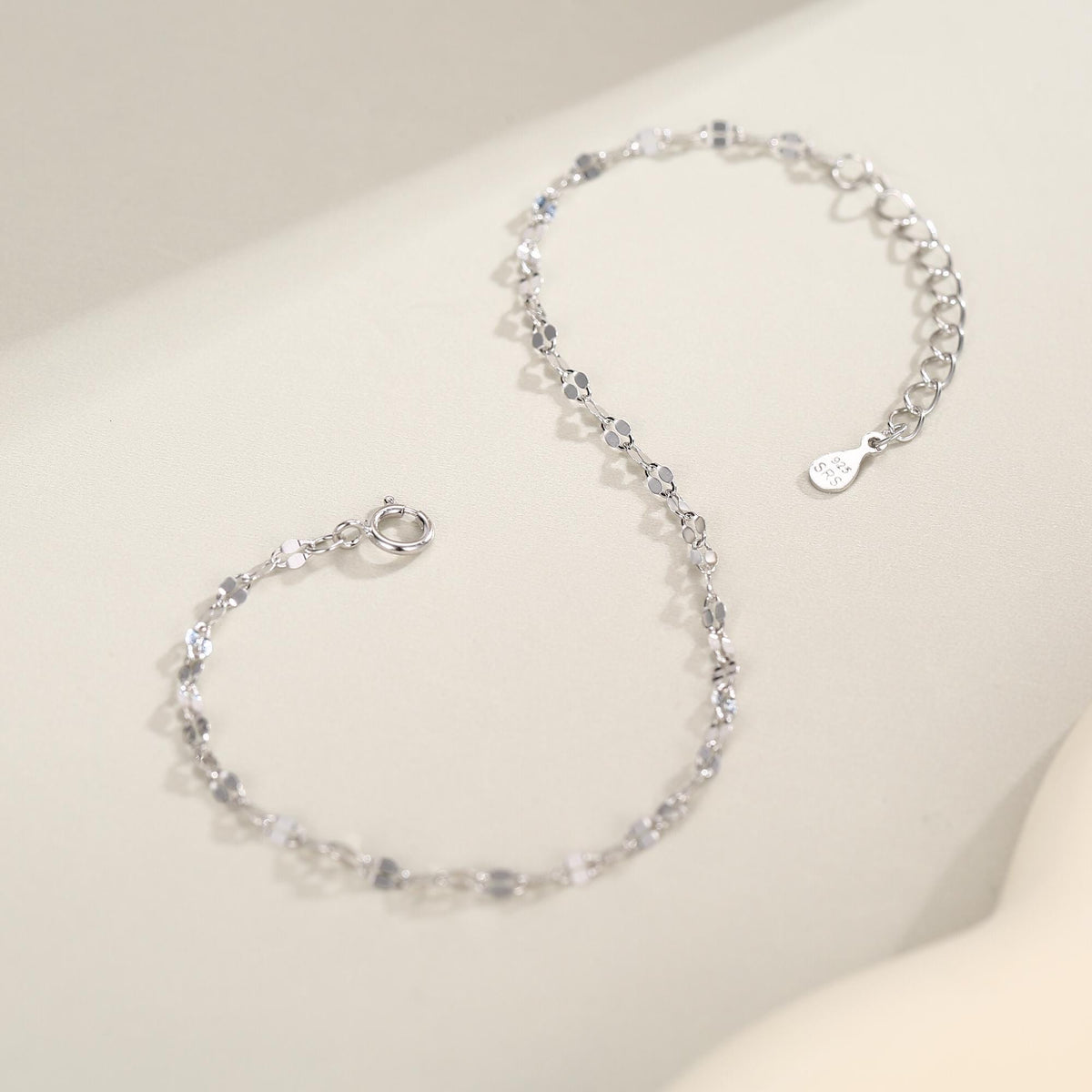 Dainty Disk Chain Bracelet