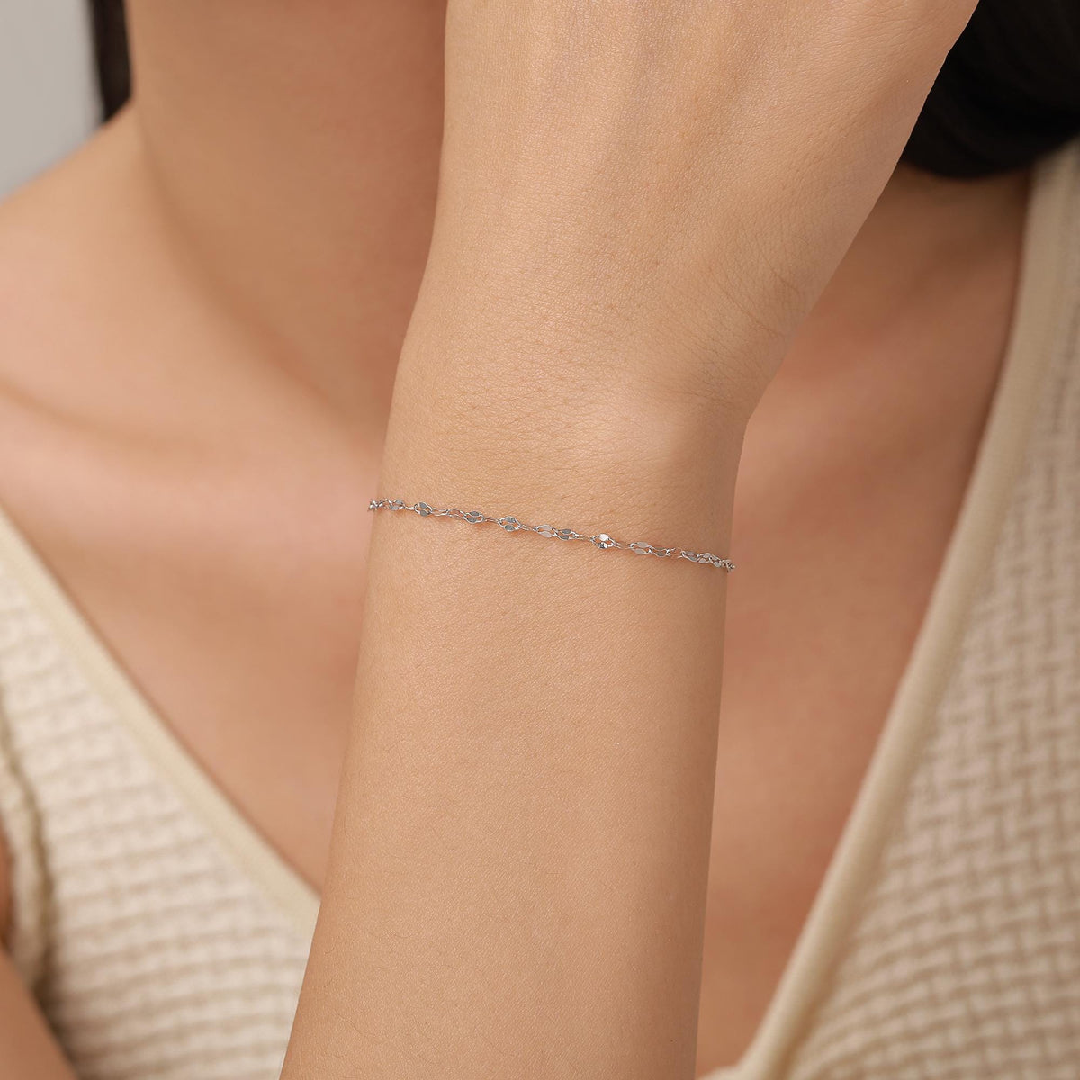 Dainty Disk Chain Bracelet