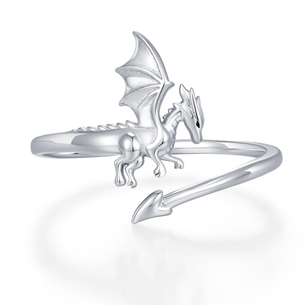 Sterling Silver Dragon Wrap Ring