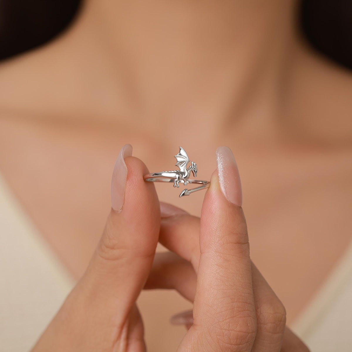 Sterling Silver Dragon Wrap Ring