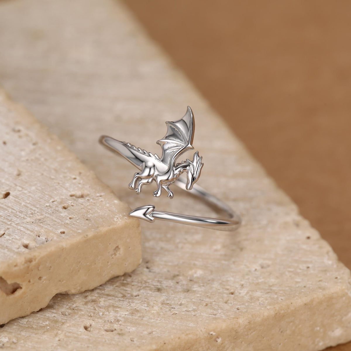 Sterling Silver Dragon Wrap Ring