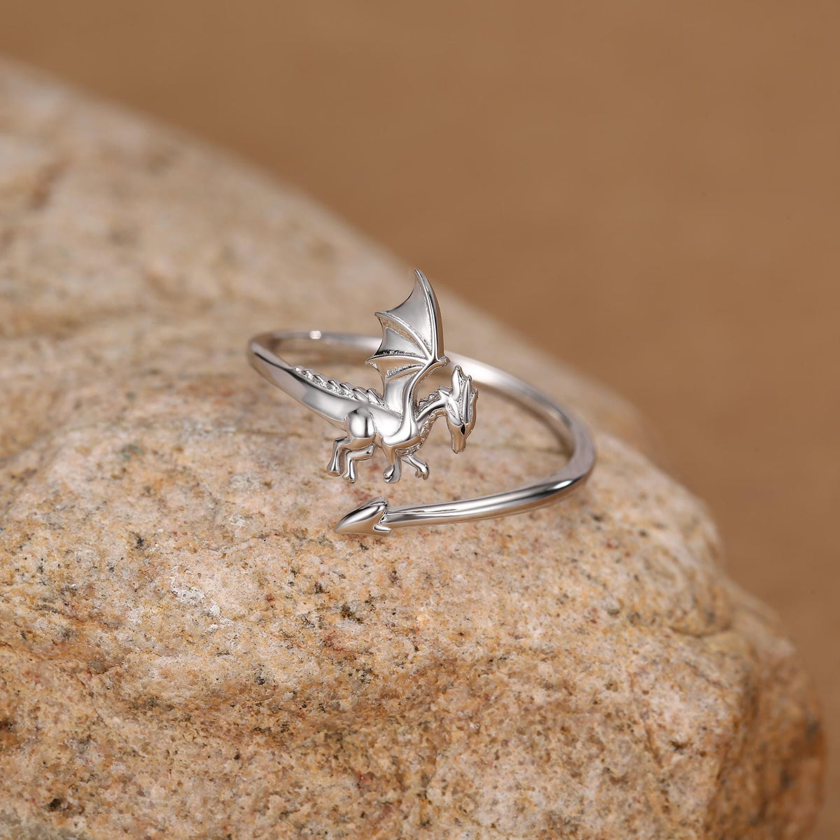 Sterling Silver Dragon Wrap Ring