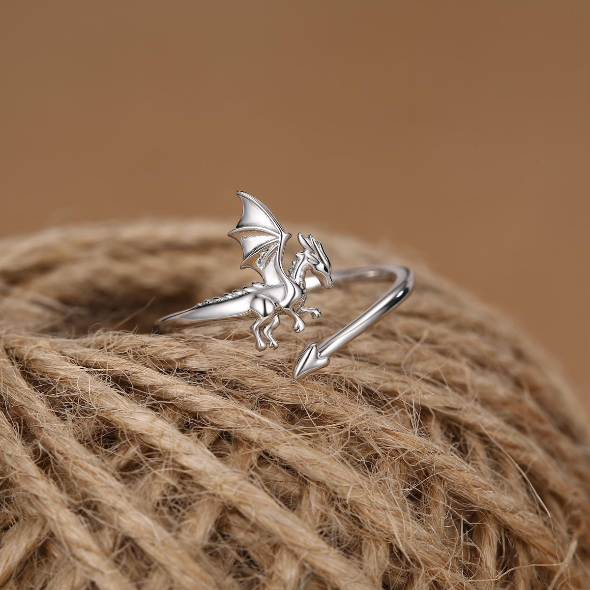 Sterling Silver Dragon Wrap Ring