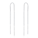 Sterling Silver Double Chain Threader Earrings