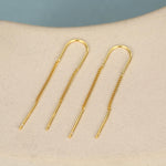 Sterling Silver Double Chain Threader Earrings