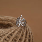 Sterling Silver Spider Web Ear Cuff