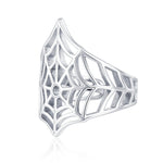 Sterling Silver Spider Web Ear Cuff