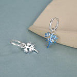 Sterling Silver Blue Glaucus Ocean Huggie Earrings