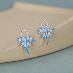Sterling Silver Blue Glaucus Ocean Huggie Earrings