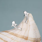 Sterling Silver Whale Shark Stud Earrings