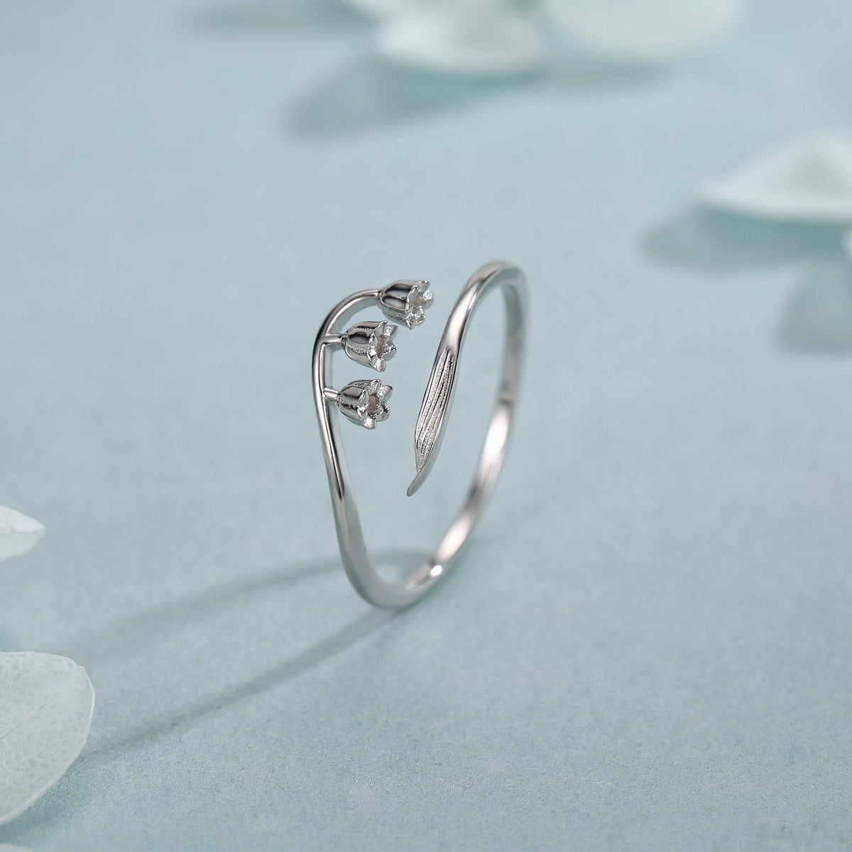 Sterling Silver Lily of the Valley Wrap Ring