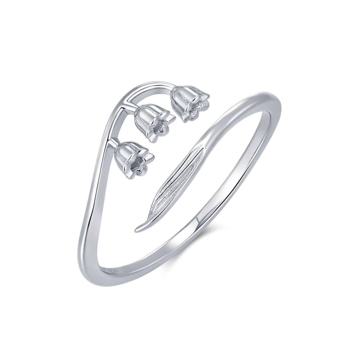Sterling Silver Lily of the Valley Wrap Ring