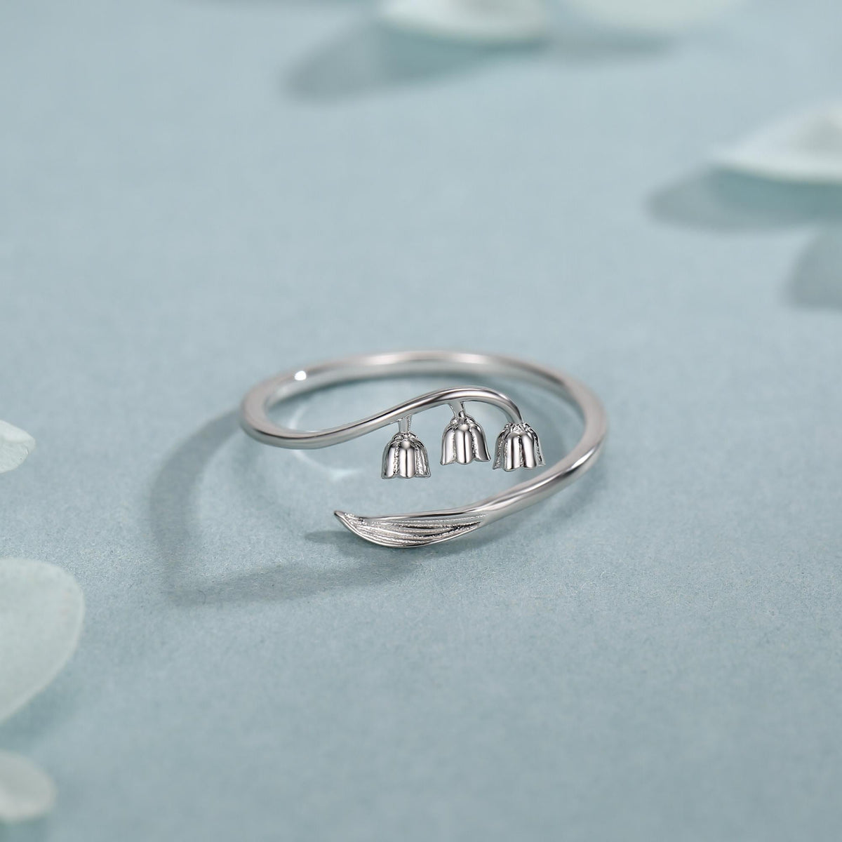 Sterling Silver Lily of the Valley Wrap Ring