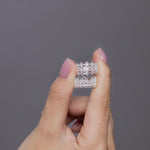Sterling Silver Filigree Lace Crown Ring