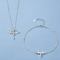 Sterling Silver Flying Dragon Necklace and Bracelet Set