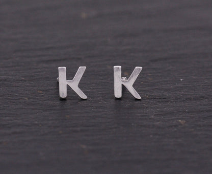 ONE Small Initial Stud Single Sterling Silver Personalised Earring Alphabet Letter Monogram Jewellery for her Perfect Gift