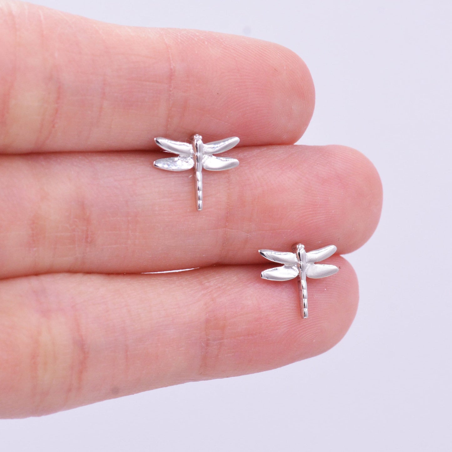 Dragonfly Stud Earrings in Sterling Silver,  Cute Fun Quirky Animal Jewellery, Jewelry Gift for Her, Animal Lover,  Nature Inspired