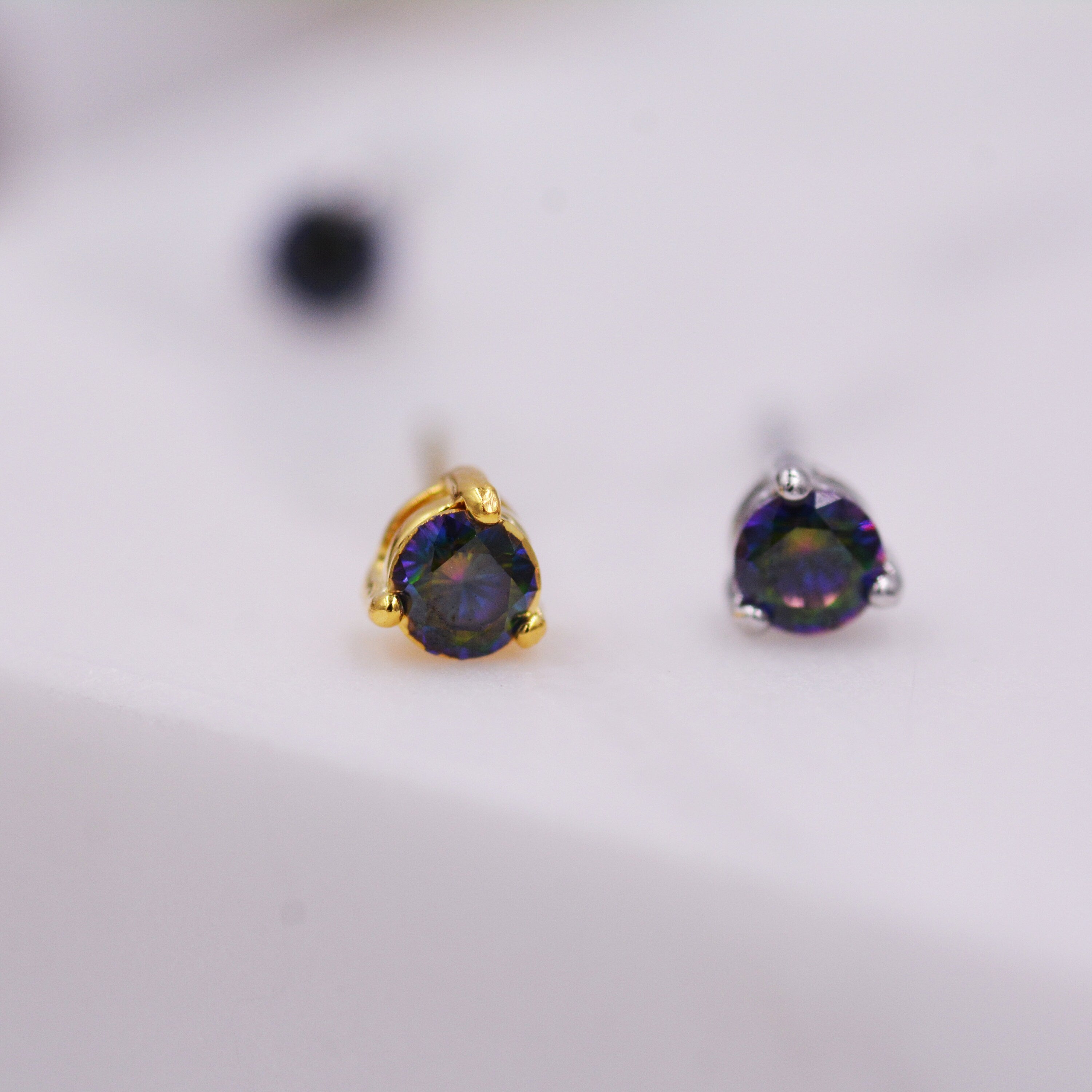 Mystic topaz stud earrings hotsell