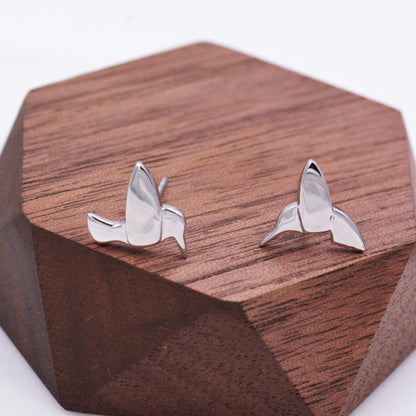 Hummingbird Stud Earrings in Sterling Silver, Bird Earrings, Nature Inspired Stud, Cute Dainty Minimal Jewellery