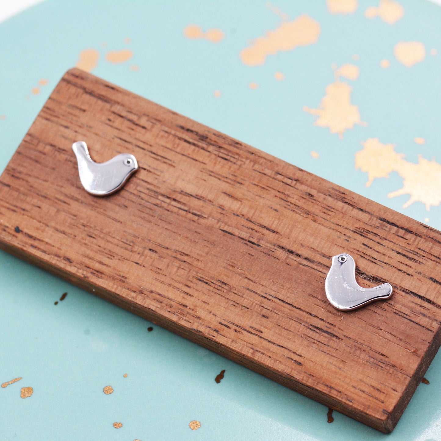Little Dove Bird Stud Earrings in Sterling Silver, Cute Bird Stud, Fun and Quirky Stud Earrings